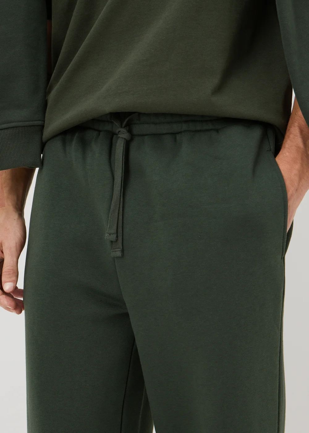 Green Relaxed Straight Co Ord Jogging Bottoms - XS Image 3