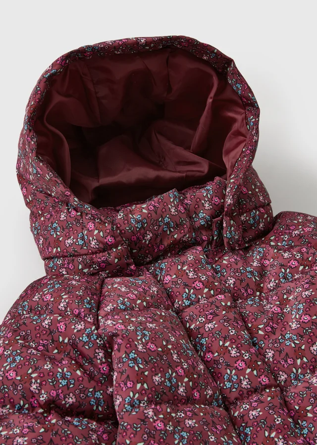 Girls Floral Puffer Coat (1-8yrs)