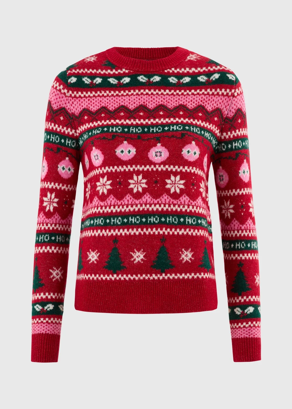 Red Fairisle Matching Family Christmas Jumper - XS Image 5