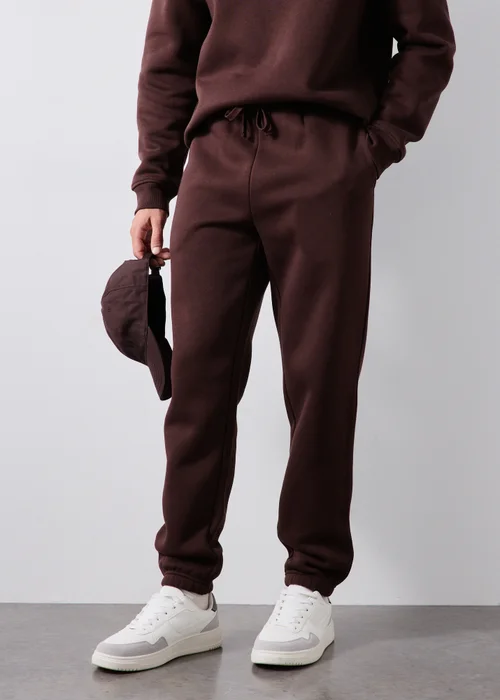 Burgundy Relaxed Cuffed Jogging Bottoms - XS Image 1