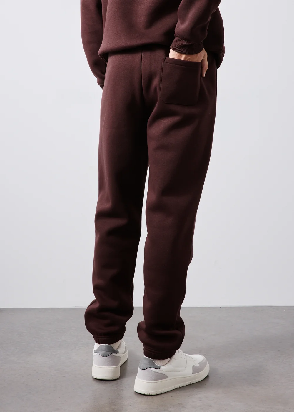 Burgundy Relaxed Cuffed Jogging Bottoms - XS Image 3