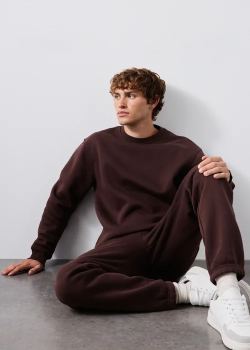 Burgundy Relaxed Cuffed Jogging Bottoms - XS Image 2