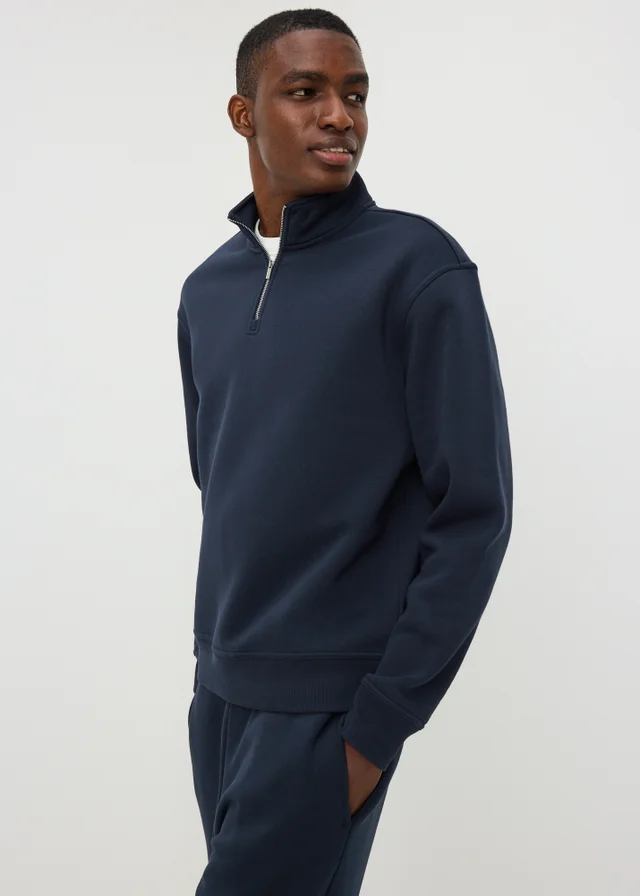 Navy 1/2 Zip Jumper