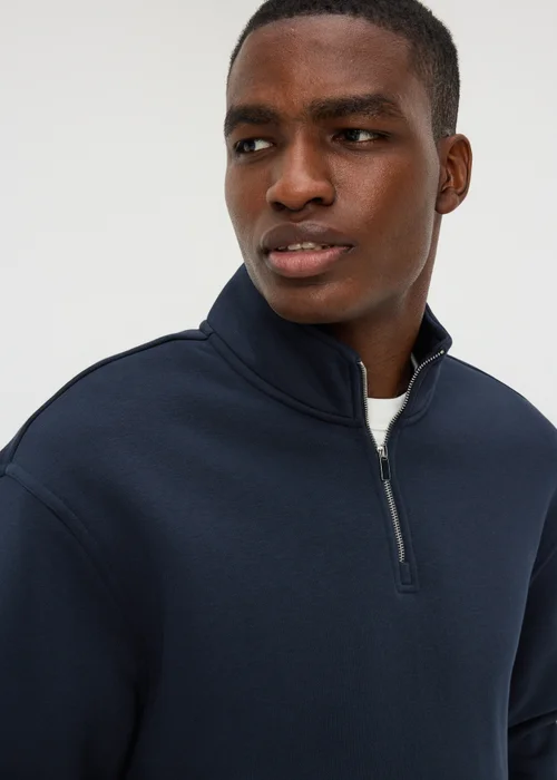Navy 1/2 Zip Jumper - S Image 3