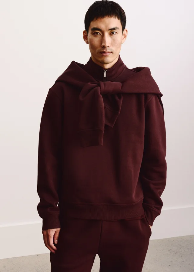 Burgundy 1/2 Zip Jumper