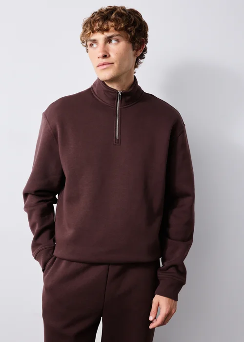 Burgundy 1/2 Zip Jumper - S Image 1