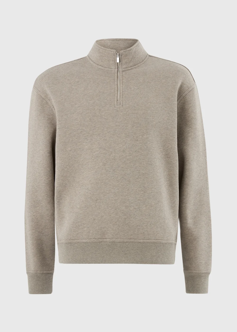 Ecru Relaxed 1/2 Zip Jumper - S Image 4