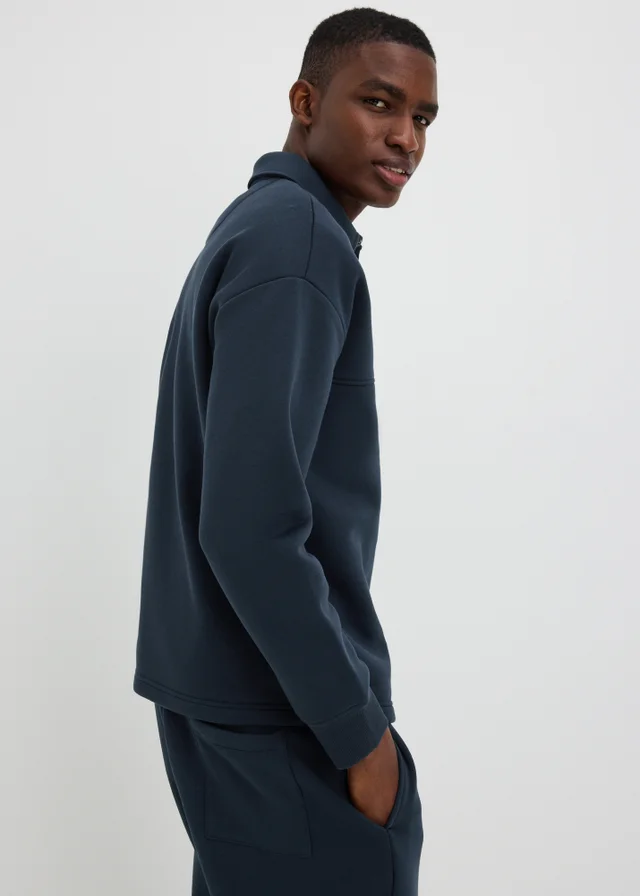 Navy Relaxed Rugby Shirt