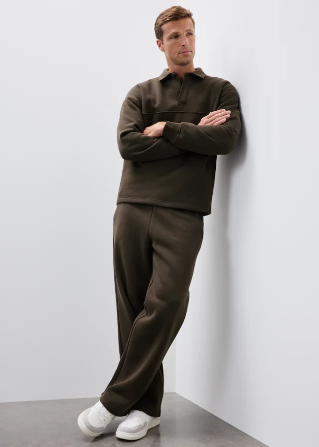 Brown Relaxed Rugby Polo Shirt
