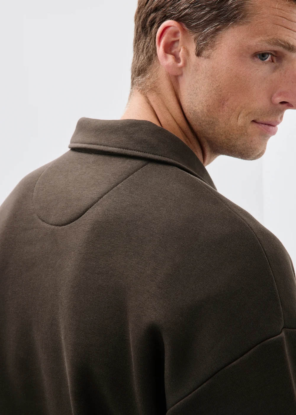 Brown Relaxed Rugby Polo Shirt - M Image 3
