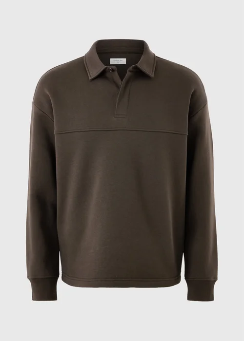 Brown Relaxed Rugby Polo Shirt - M Image 4