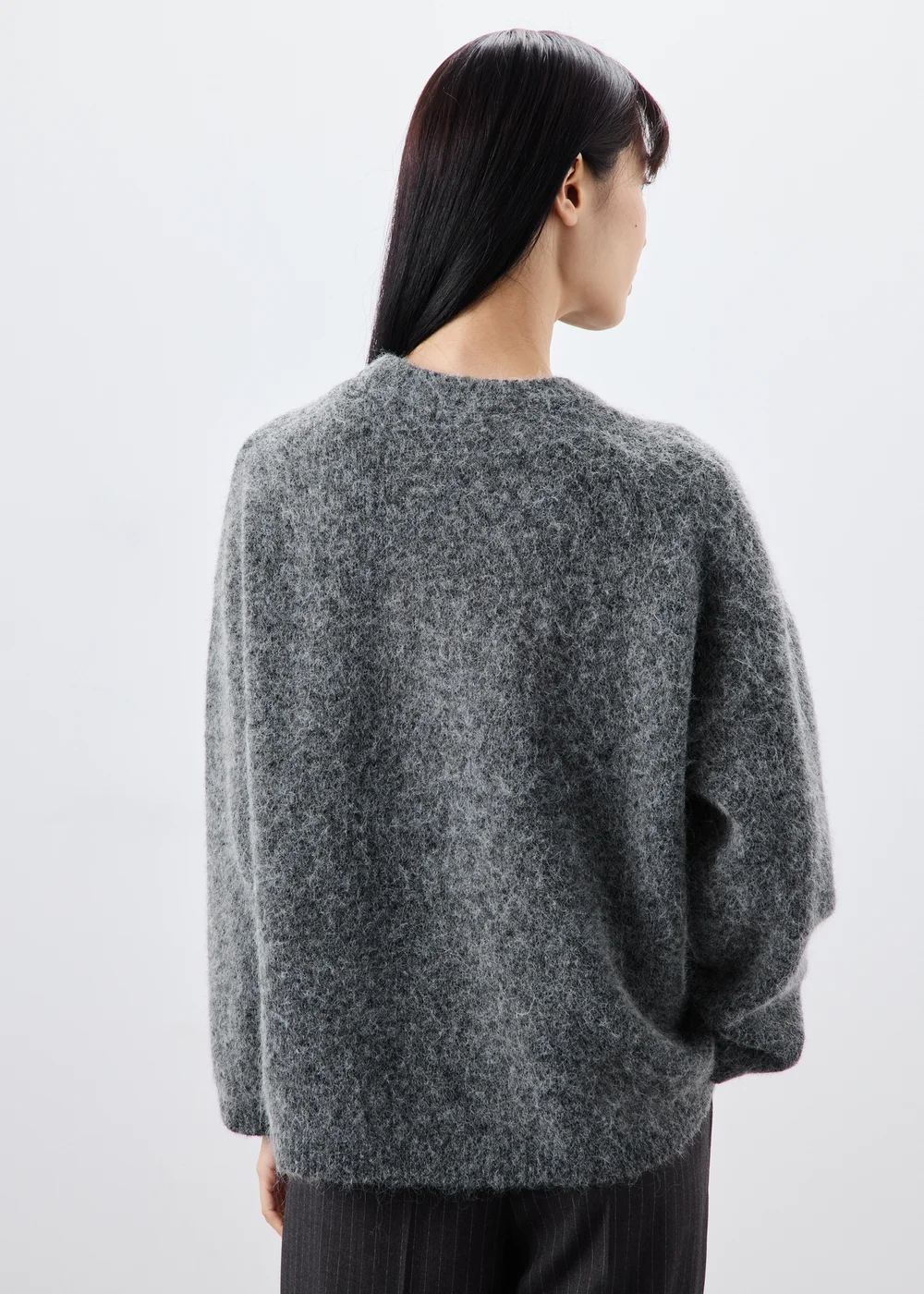 Charcoal Grey Fluffy Jumper - XS Image 2