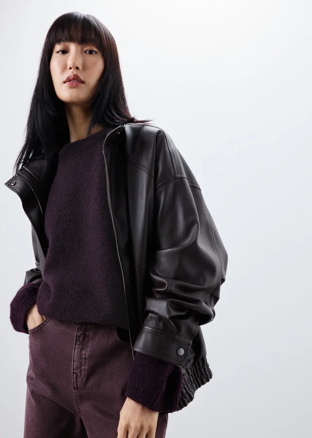 Plum Fluffy Jumper