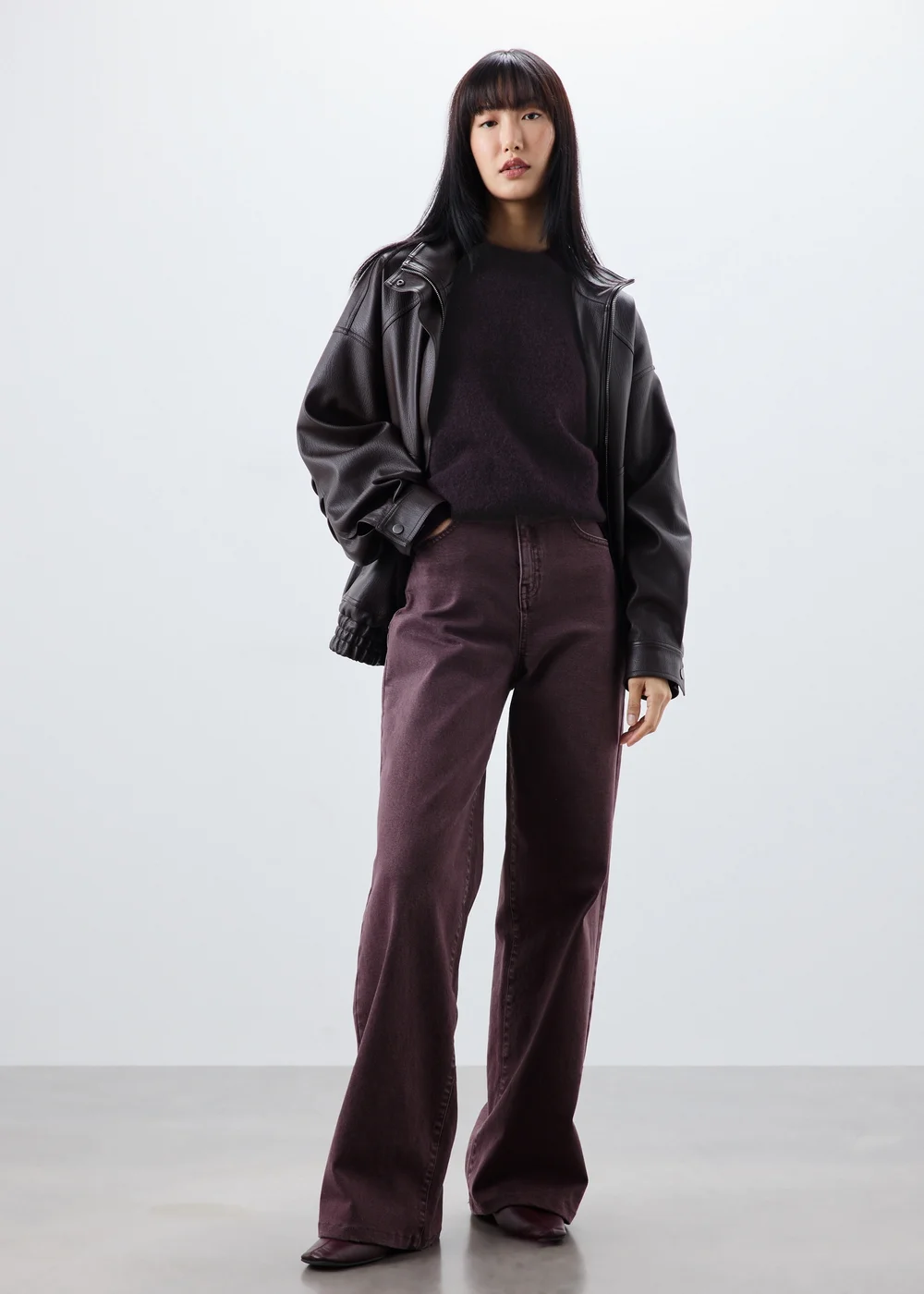 Plum Fluffy Jumper - S Image 3