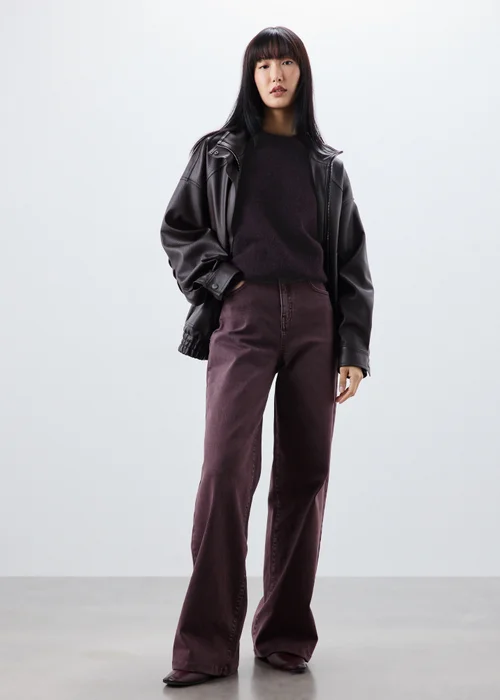 Plum Fluffy Jumper - S Image 3
