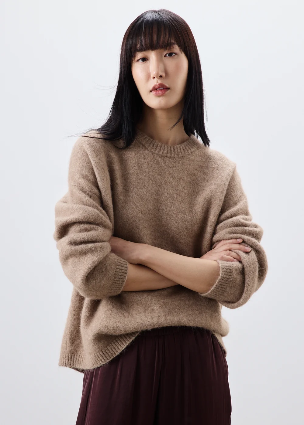 Oatmeal Fluffy Jumper - M Image 1