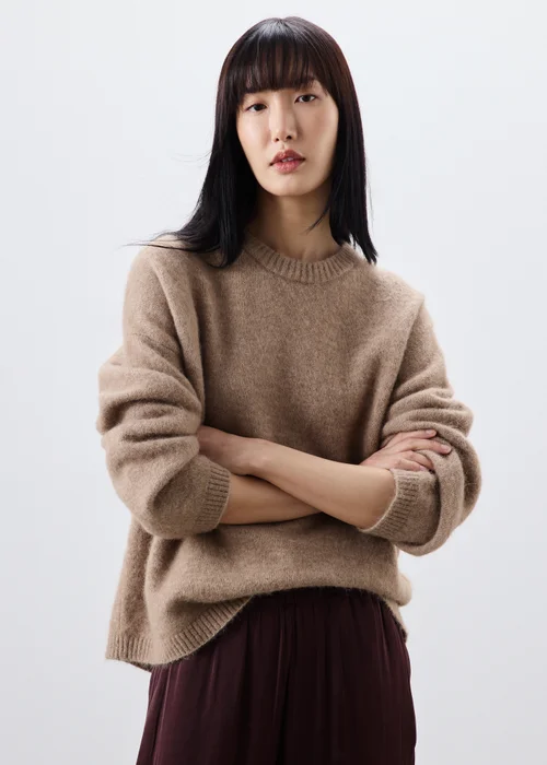 Oatmeal Fluffy Jumper - M Image 1