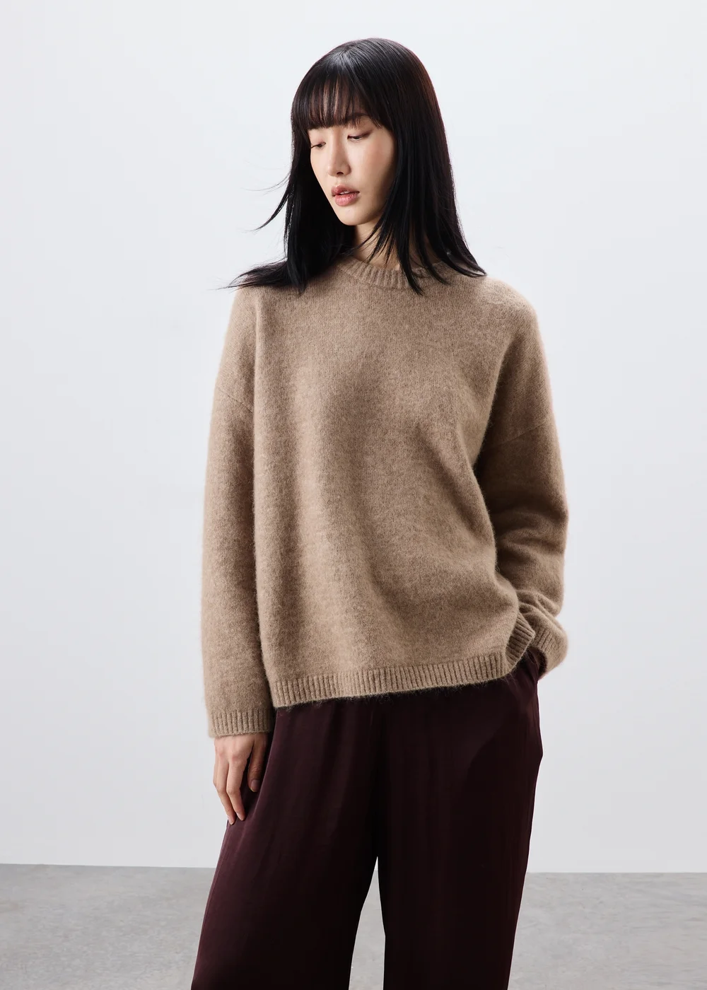 Oatmeal Fluffy Jumper - M Image 4