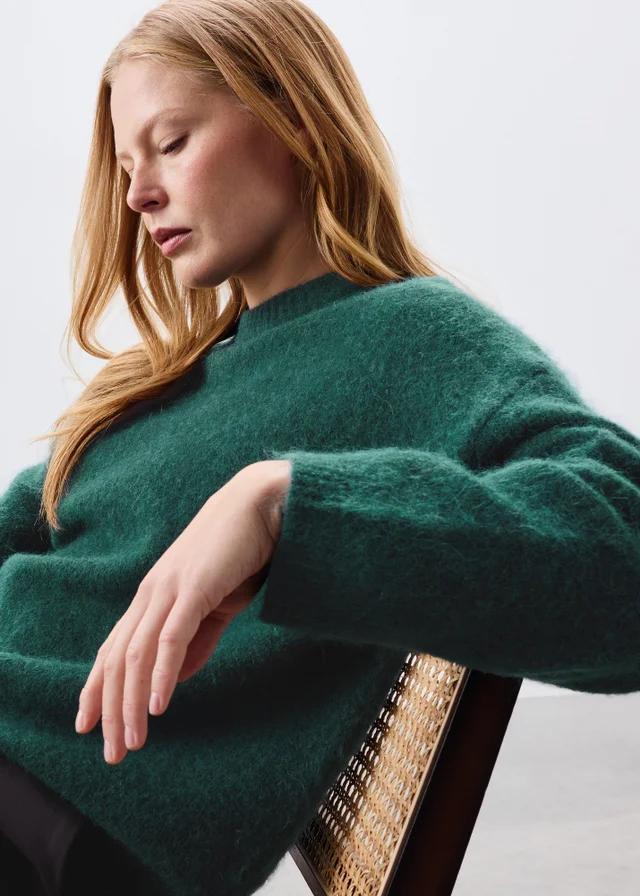 Teal Fluffy Jumper
