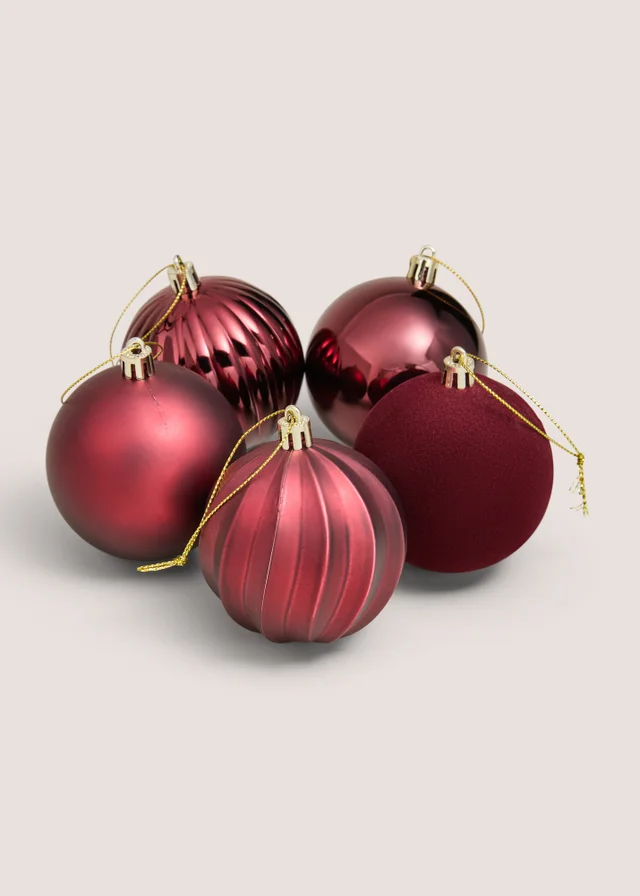 30 Pack Burgundy Bauble Pack