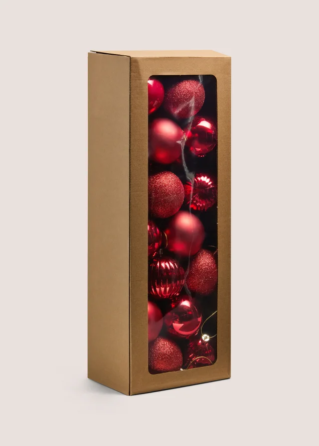 30 Pack Red Baubles