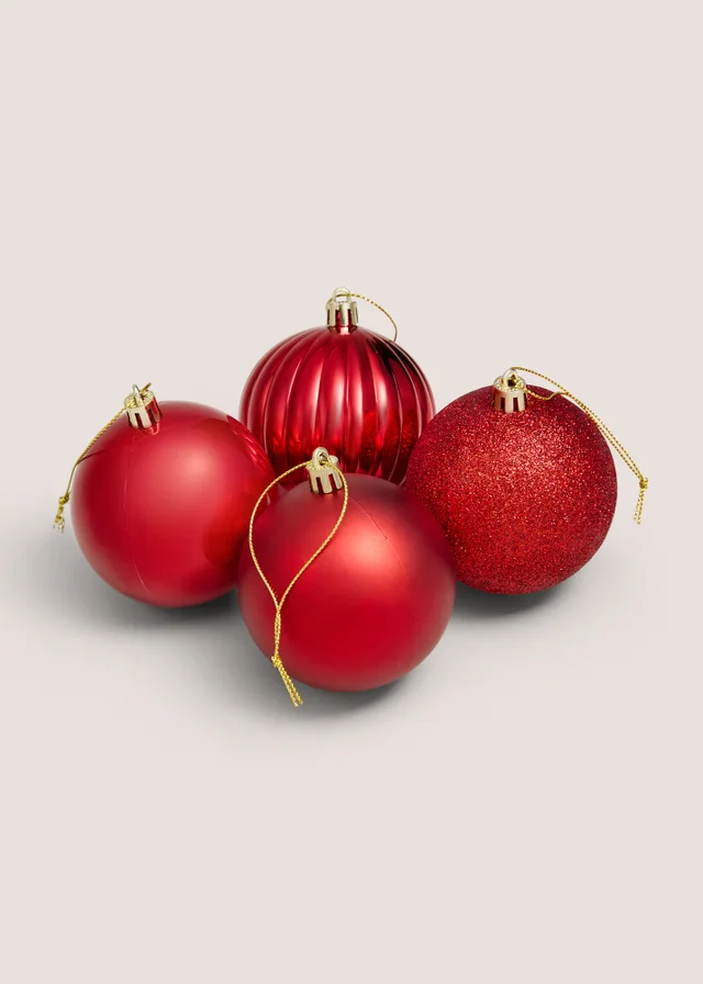30 Pack Red Baubles