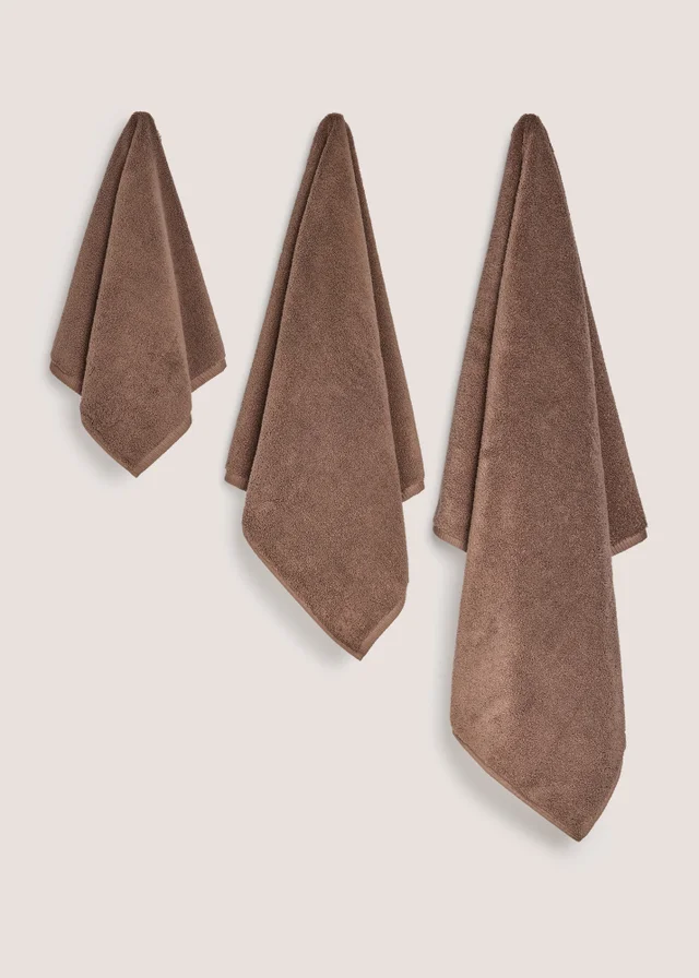 700gsm Luxury Zero Twist Brown Towels