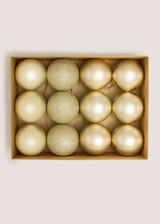 12 Pack Champagne Baubles
