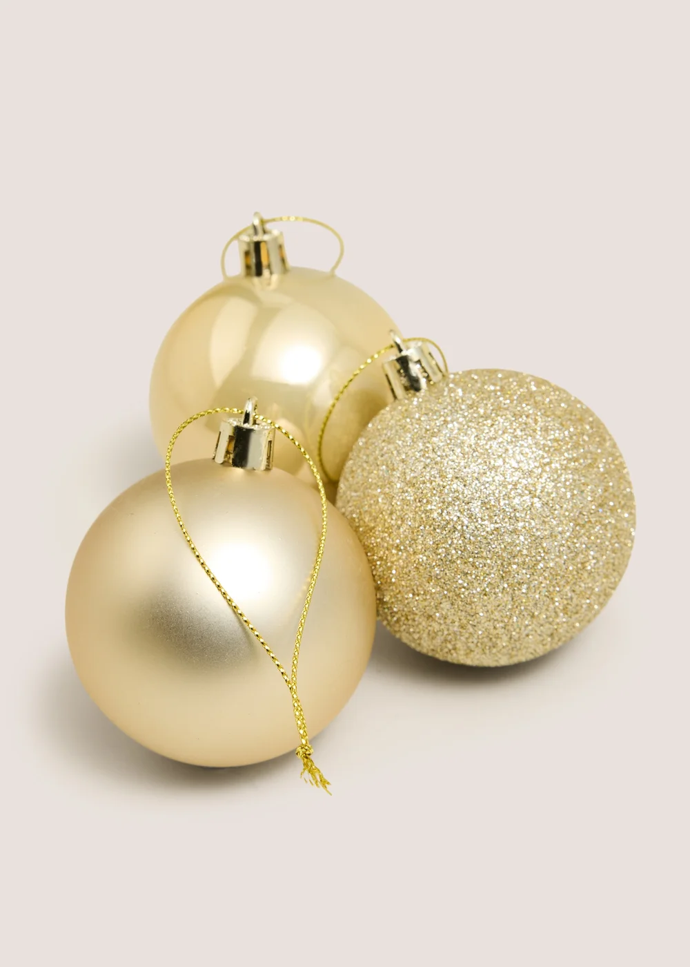 12 Pack Champagne Baubles Image 2