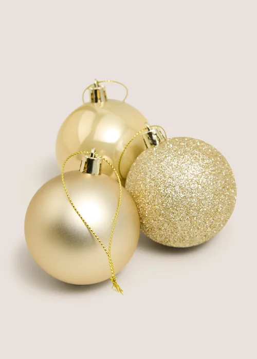 12 Pack Champagne Baubles Image 2