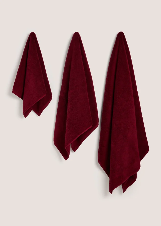 700gsm Luxury Zero Twist Burgundy Towels