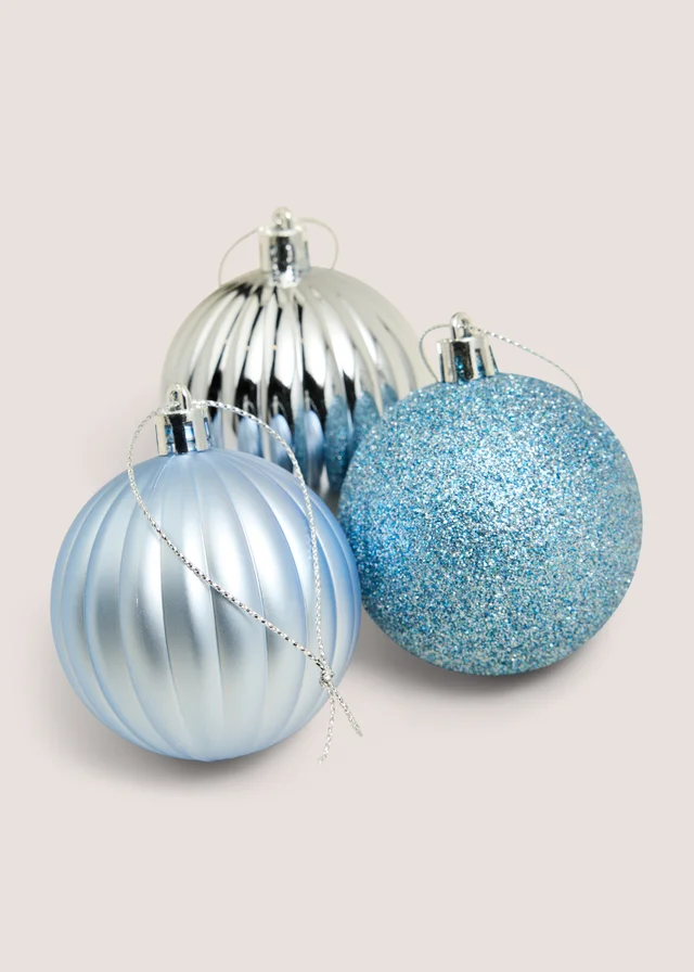 12 Pack Blue Bauble Pack