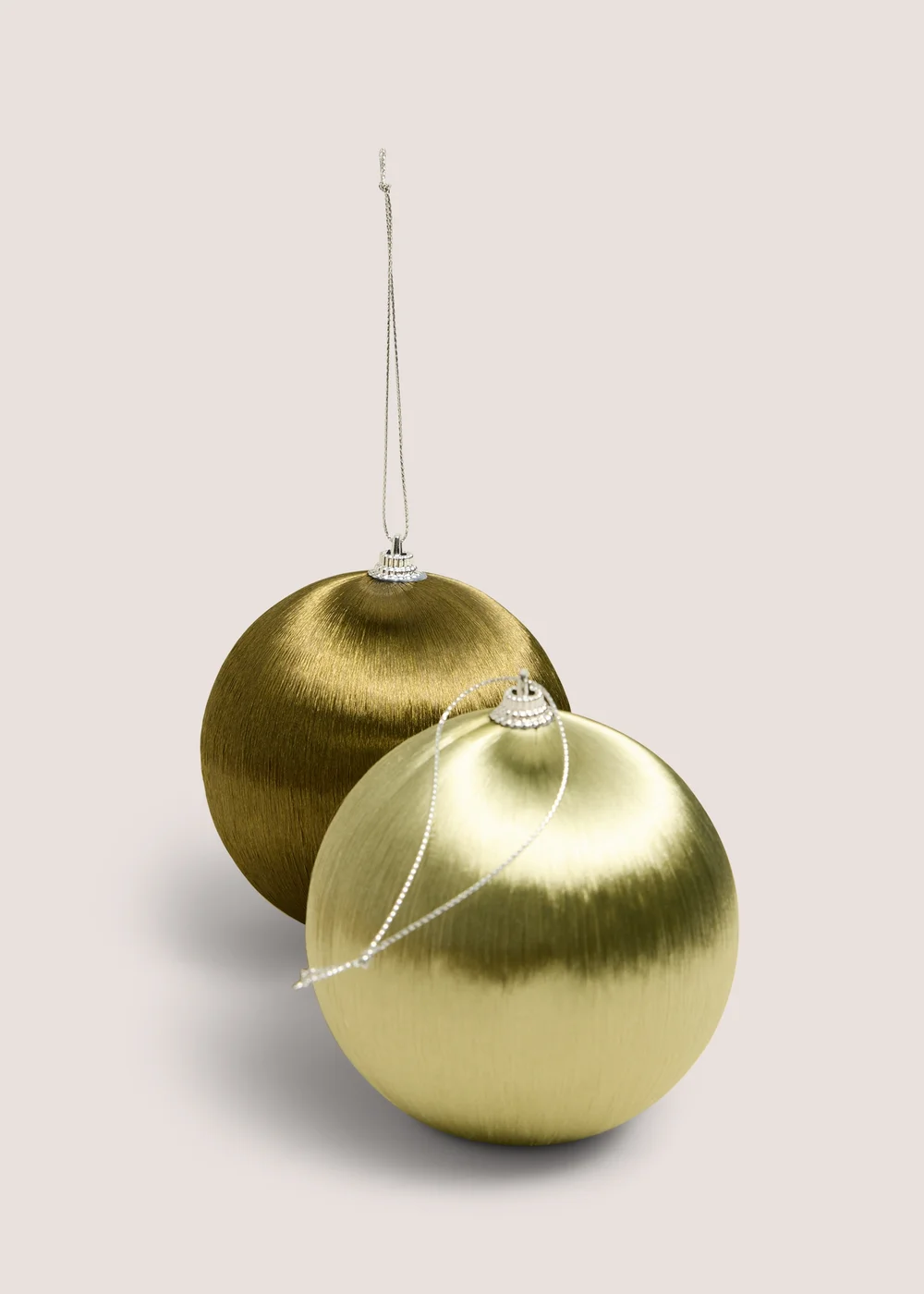 4 Pack Green Satin Baubles Image 2
