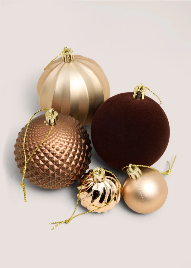 20 Pack Brown Baubles