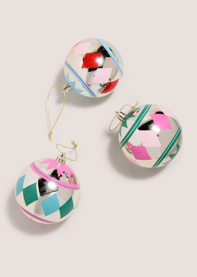 3 Pack Silver Happy Place Baubles