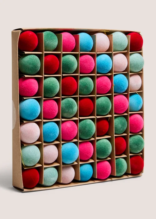 49 Pack Multi Colour Mini Baubles Image 1