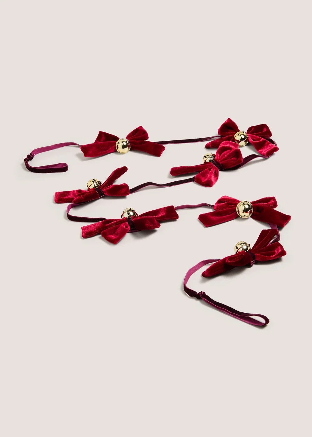 Burgundy Bow Garland Decoration Image 1