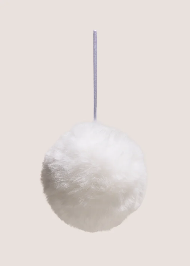 White Pom Pom Christmas Decoration