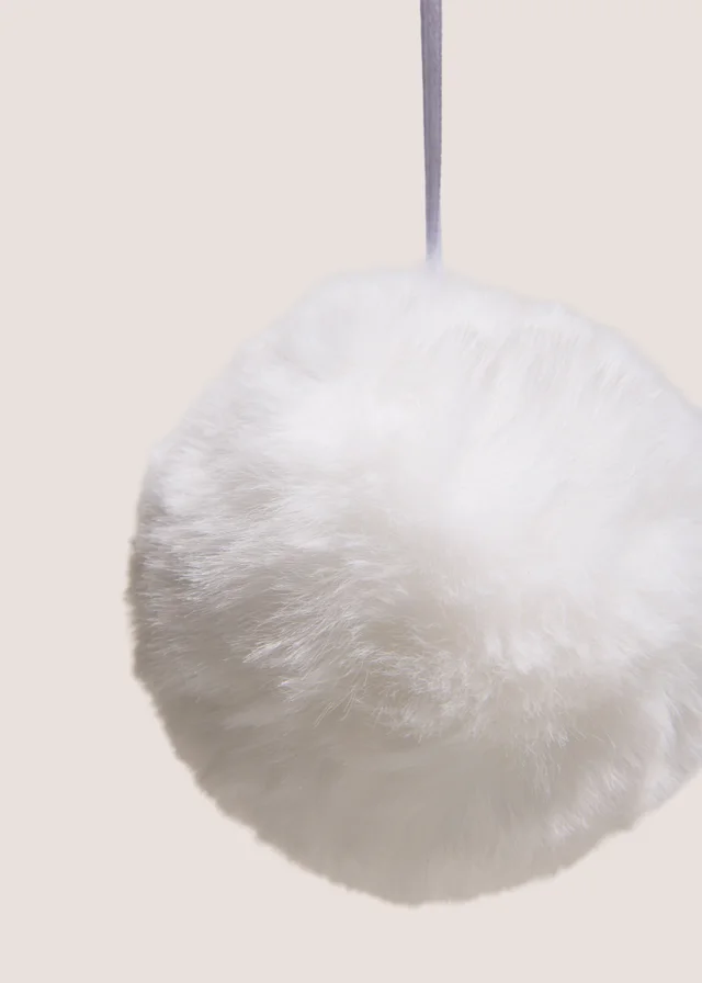White Pom Pom Christmas Decoration
