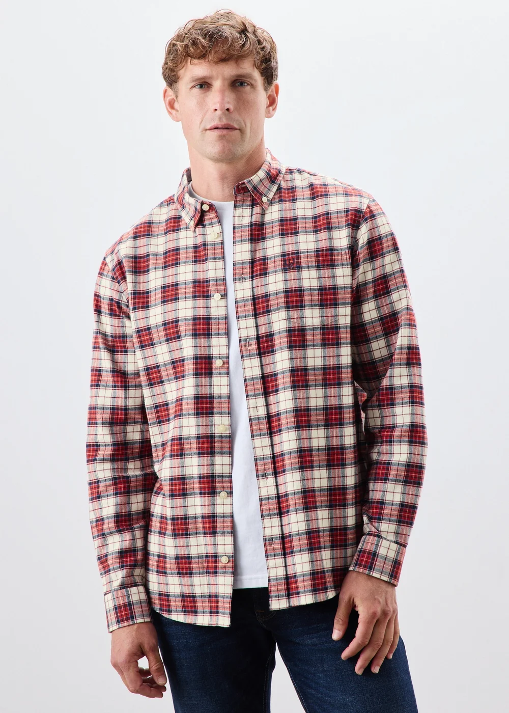 Lincoln Burgundy Check Shirt - S Image 1