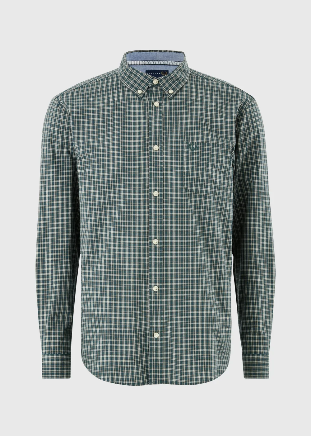 Lincoln Teal Checked Shirt - S Image 1