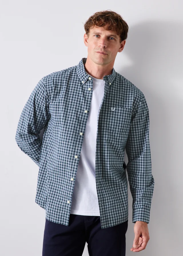 Lincoln Navy Mini Check Shirt