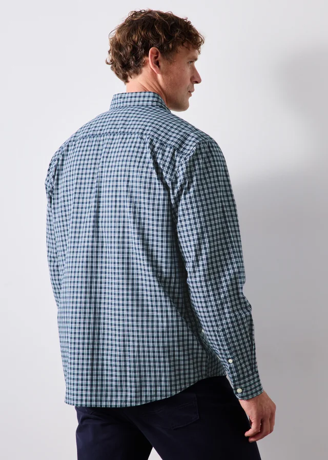 Lincoln Navy Mini Check Shirt