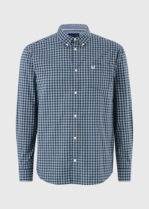 Lincoln Navy Mini Check Shirt - S Image 5