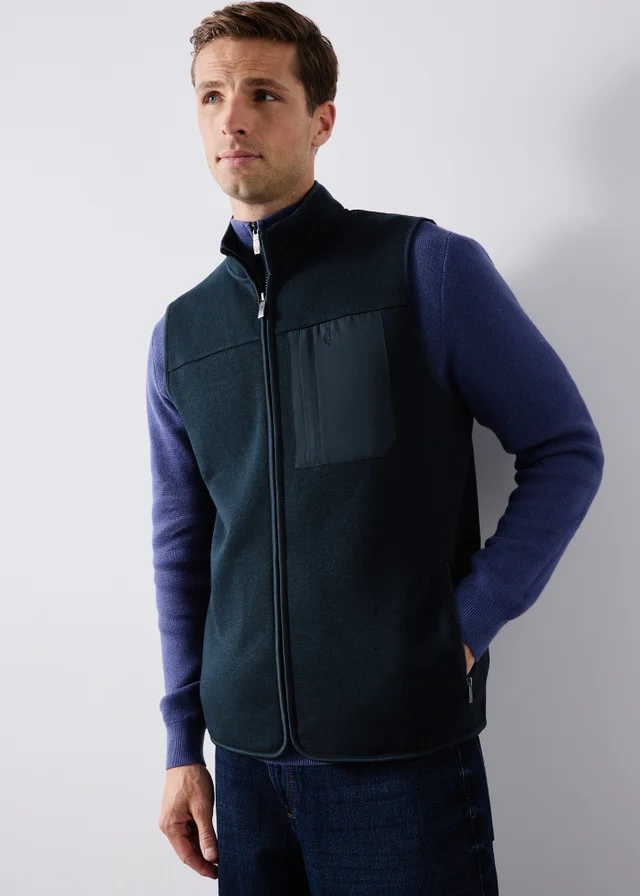 Lincoln Navy Fleece Gilet