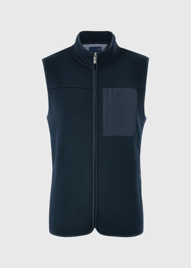 Lincoln Navy Fleece Gilet