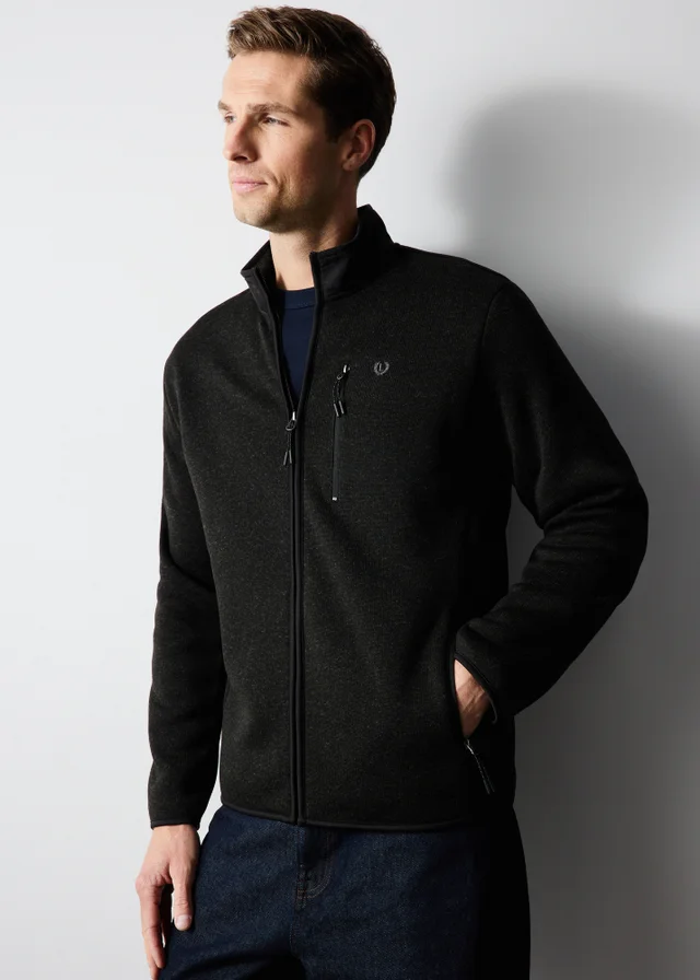 Lincoln Charcoal Zip Through Fleece