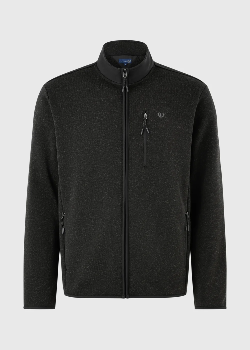 Lincoln Charcoal Zip Through Fleece - S Image 1