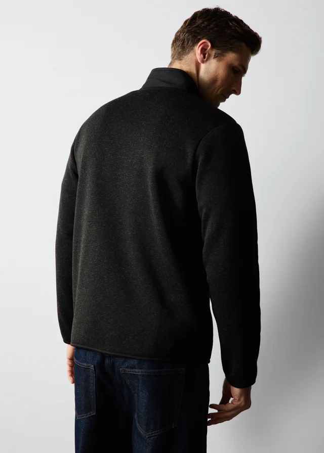 Lincoln Charcoal Zip Through Fleece