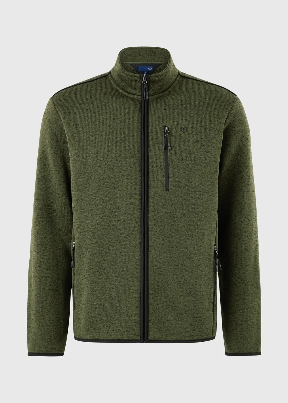 Khaki Zip Through Fleece - S Image 1